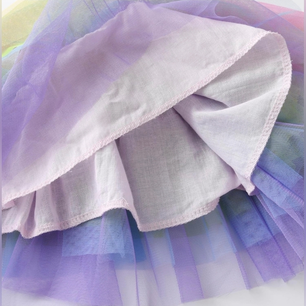 Rainbow Tutu Skirt, Girls size 9-10, EUC - Picture 3 of 8